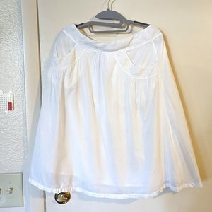 Banana Republic | White 100% Cotton Midi Skirt | Size 4